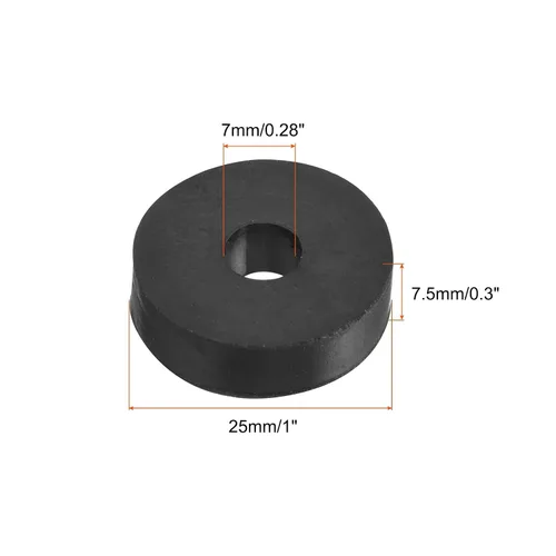 Miniatura 2 de PATIKIL Arandelas de goma de aislamiento de vibración de 0.28 "ID 1" OD, paquete de 4 almohadillas de amortiguación mecánico anti vibración