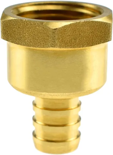 Miniatura 4 de SDTC Tech Adaptador de acoplamiento recto de tubo de rosca hembra de 1/2 pulgada PEX a 1/2 pulgada NPT de latón sin plomo