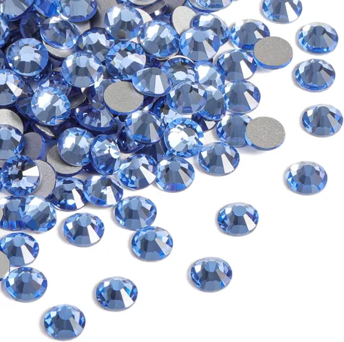 Miniatura 5 de Beadsland 2880 piezas de diamantes de imitación de cristal con reverso plano, gemas redondas para decoración de uñas y manualidades, cristal, SS16