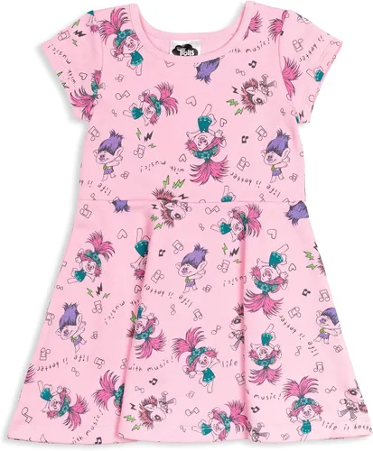 Miniatura 7 de DreamWorks Trolls Poppy - Vestido de rizo francés para niñas pequeñas a niños pequeños