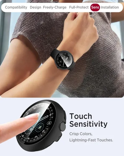 Miniatura 6 de Miimall - Juego de 2 fundas con protector de pantalla para Google Pixel Watch 4 de 1.772 pulgadas, antiarañazos, sensible de alta definición