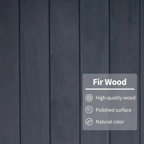 Miniatura 7 de Mcombo Gabinete de almacenamiento para exteriores, cobertizo de madera, organizador de cobertizo de jardín, casilleros de madera con madera de abeto
