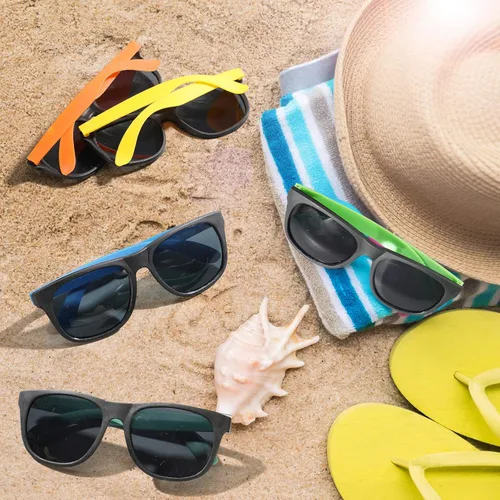 Miniatura 5 de Paquete de 72 lentes de sol a granel para fiestas, 18 colores de gafas de sol de neón a granel para adultos y niños, gafas de sol estilo 80