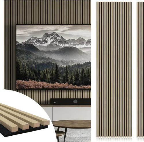 Miniatura 9 de CONCORD WALLCOVERINGS ™ Paneles de pared de madera, chapas 3D acústicas absorbentes de sonido para reducción de ruido e insonorización, cine
