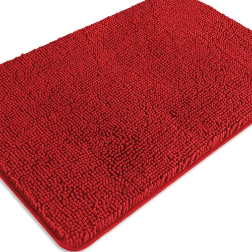 Miniatura 41 de Alfombra de baño pequeña de 12 x 18 pulgadas, lavable y absorbente, antideslizante, alfombra de baño de felpilla gruesa y suave para baño, ducha