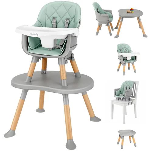 Ezebaby Silla alta convertible para bebé con mesa y asiento, silla de alimentación ajustable 8 en 1, asiento elevador de comedor de múltiples etapas