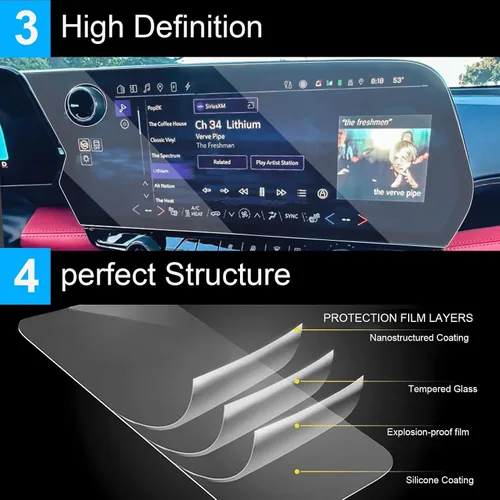 Miniatura 4 de TTCR-II Protector de pantalla compatible con Chevy Blazer EV 2024-2025, pantalla de navegación transversal, para Blazer EV 2024-2025, protector