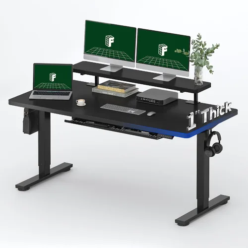 Miniatura 23 de FLEXISPOT Escritorio Eléctrico de Pie de Una Pieza, 40 x 24 Pulgadas Escritorio Ajustable con Superficie Sin Costuras, Controlador de Memoria