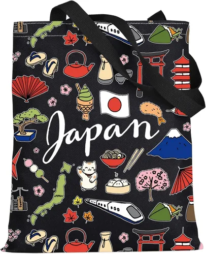 Miniatura 7 de LEVLO Bolsa de viaje Japón - Bolsa con cremallera para regalos de viaje japoneses, Japan, Bolsa de cosméticos