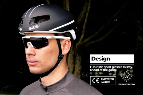 Miniatura 2 de BSG-57 Avenger - Gafas deportivas con lentes intercambiables para ciclismo y protección solar Matt blanco