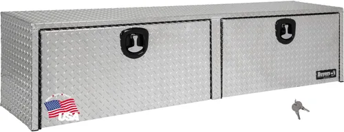 Miniatura 13 de Buyers Products 1701551 - Caja de herramientas para camión de aluminio plateado con tapa superior de rodamiento de diamante, 72 x 13 x 16 pulgadas