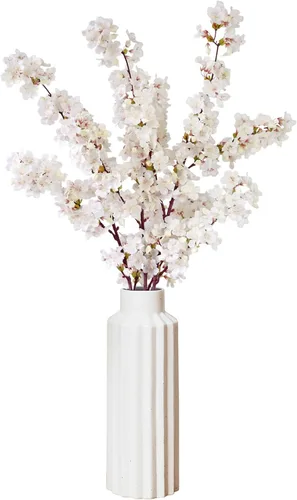 Miniatura 4 de MINYULUA Ramas artificiales de cerezo, flores de cerezo sintético de 39 pulgadas, arreglos de jarrón de flores falsas de seda para decoración