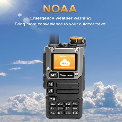 Miniatura 2 de Quansheng UV-K6 UV-K5 (8) Walkie Talkie 5W Airband Radio Tipo C Carga UHF VHF DTMF FM Radio bidireccional con función de alarma meteorológica NOAA