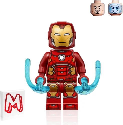 Miniatura 2 de LEGO Marvel Avengers Super Heroes Minifigura - Iron Man (con hexágono plateado y explosiones de poder) 76166