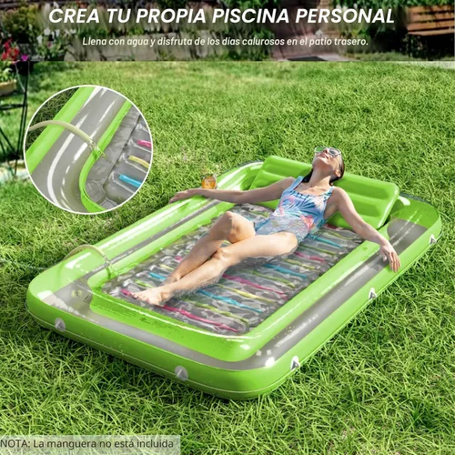 Miniatura 2 de Jasonwell - Flotador inflable para piscina, 4 en 1, almohadilla de bronceado para adultos, relajarse en la piscina, flotador lleno de juguetes
