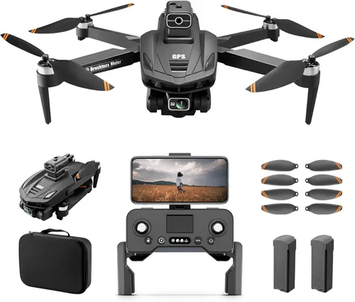 Dron V168 4K UHD con retorno GPS, cámara ajustable de 90°, transmisión 5G HD, vuelo de 30 minutos, rango de 9,842.5 ft, prevención de obstáculos,
