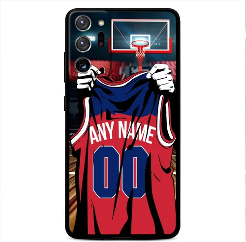 Miniatura 31 de Nombre y número personalizados, camiseta de baloncesto de Los Ángeles, funda de silicona líquida para Samsung Galaxy Note 20/20 Ultra 10 Pro Note 9