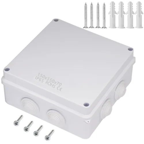 Miniatura 14 de Zulkit Caja de conexiones de plástico ABS IP55 a prueba de polvo e impermeable, cajas eléctricas universales para proyectos, carcasa, color blanco