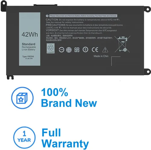 Miniatura 4 de YRDD6 Battery Replacement for Dell Inspiron 5482 5485 5488 5491 3310 3493 3582 3593 3793 5493 5585 5593 5480 5590 5591 5594 5598 15 3583 3584 Vostro