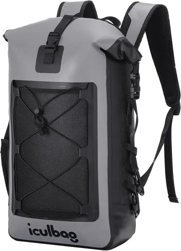 Bolsas Secas Mochila Impermeable para Mujeres Hombres Viaje Bolsa Seca Mochila Bolsa Impermeable para Kayak Playa Navegación 30L/40L Gris
