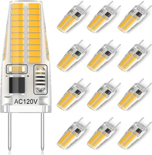 Miniatura 9 de Bombilla LED G8 regulable, 120V 20W 25W T4 JCD Tipo Base Bi-Pin, reemplazo de halógeno para iluminación de casquillo bajo gabinete, luz blanca