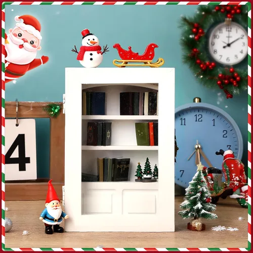 Miniatura 4 de Libros Mini de Navidad, 24 piezas de libros en miniatura 1:12, libros pequeños para accesorios de casa de muñecas, cosas mini de Navidad
