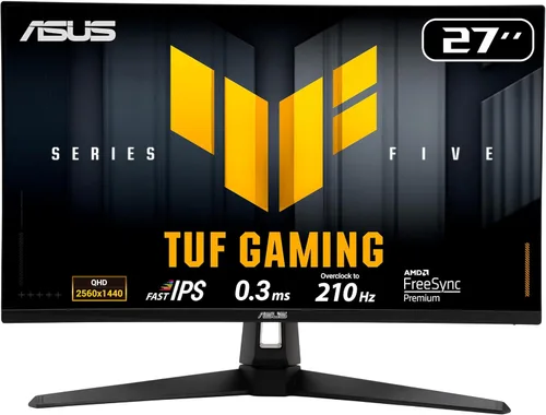 Miniatura 8 de ASUS TUF Gaming Monitor para juegos 2K HDR de 27 pulgadas (VG27AQ) - QHD (2560 x 1440), 165Hz (soporta 144 Hz), 1 ms, desenfoque de movimiento