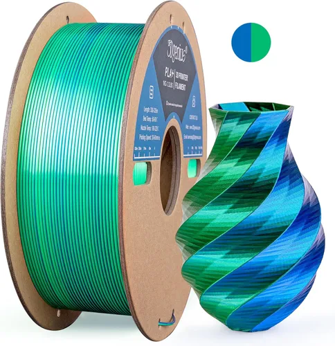 Miniatura 38 de Filamento de seda PLA para impresora 3D Filamento de seda PLA de triple color 1.75mm Filamento para impresión 3D Compatible con la mayoría de Tri