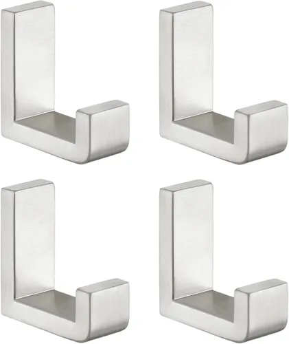 Miniatura 19 de Gancho Simple de Ángulo para Toalla Negro Mate 2 Pack, Gancho para Abrigo de Baño de Acero Inoxidable 304 para Pared