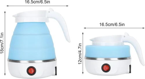 Miniatura 3 de Omabeta Hervidor eléctrico pequeño Hervidor de viaje Caldera de agua plegable Hervidor de agua portátil de silicona para el hogar Hervidor eléctrico