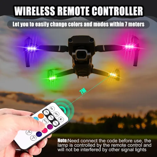 Miniatura 2 de Xuhal 12 piezas de luces estroboscópicas LED inalámbricas con control remoto, 8 colores RGB, alta luminosidad, impermeables, anticolisión, USB