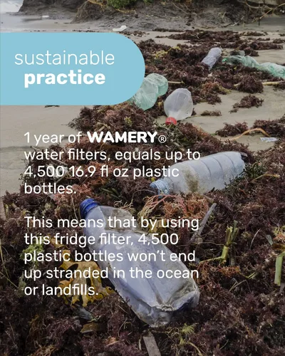Miniatura 8 de Wamery Filtro de agua alcalino de repuesto para jarra – Filtro único, mejora el pH y el sabor, capacidad de 42 galones, carbón activado de coco