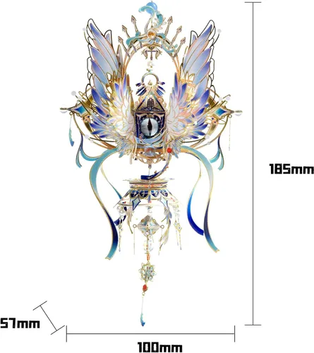 Miniatura 3 de MU Rompecabezas de metal 3D para adultos, construcción de ojos rojos de ángel, rompecabezas de acero con ojos de Wedjat, mitos antiguos, poder