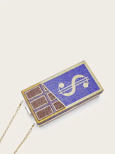Miniatura 3 de LETODE Women Dollars Money Clutch Evening Bag Rhinestone Handbags Crystal Clutch Purse Bling Wedding Cocktail Party