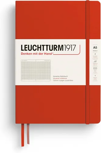 Miniatura 25 de LEUCHTTURM1917 - Cuaderno de tapa dura mediano A5 con 251 páginas numeradas para escritura y diario (verde menta, con puntos)