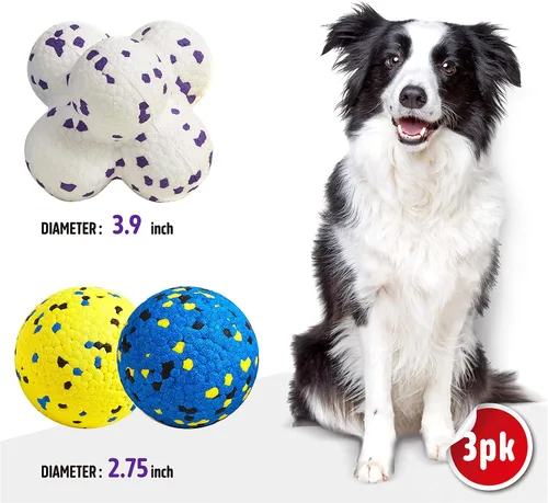 Miniatura 2 de Kimee Pelotas de tenis para perros, juguetes para masticadores agresivos, juguete de agua flotante, juguete de dentición y búsqueda para perros