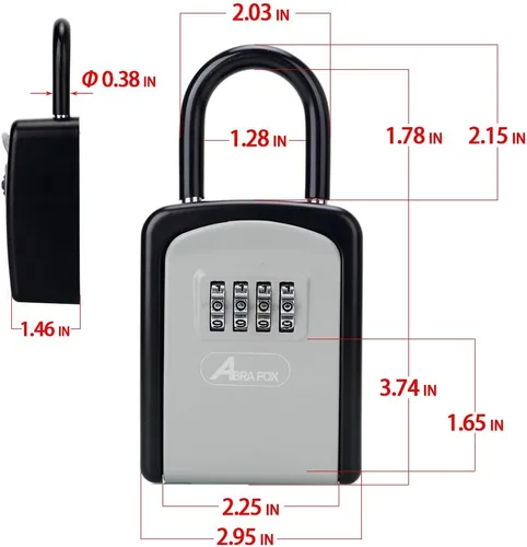 Miniatura 6 de Caja de cerradura de llave, caja de bloqueo de combinación con código para almacenamiento de llaves de casa, casillero combinado de puerta