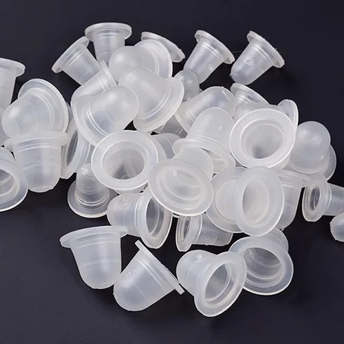 Miniatura 8 de Hipifans Soporte para tazas de tinta de tatuaje y 20 tapas de tinta de tatuaje, hisopos de algodón para tatuajes, organizador de pigmentos, soporte
