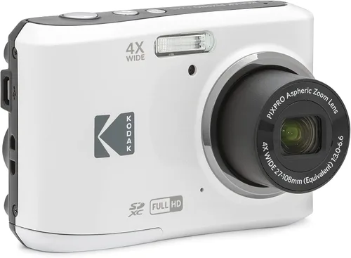 Miniatura 3 de Kodak PIXPRO FZ45 - Cámara digital (blanco) + Tarjeta de memoria de 32GB + Estuche para cámara Point and Shoot + Monópodo extensible + Lápiz limpia