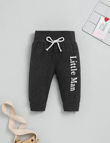 Miniatura 6 de TUEMOS Conjunto de ropa para bebé recién nacido, con estampado de letras, mameluco, pantalones, sombrero, conjunto de 3 piezas