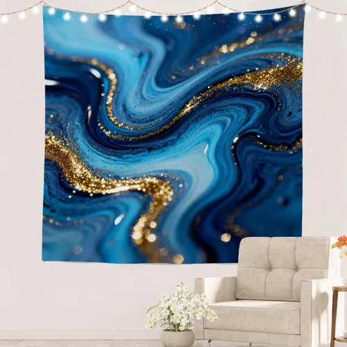 Miniatura 45 de Batmerry Abstract Repeat Polyester Tapestry, Tiled Directional Lightweight Wall Hanging High-Definition Print Backdrop For Dorm Room Bedroom Living