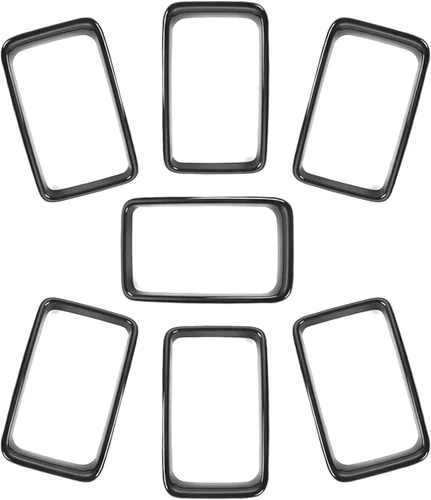 Miniatura 3 de JeCar Kit de embellecedores de parrilla con clip para Jeep Grand Cherokee 2014-2016, color negro