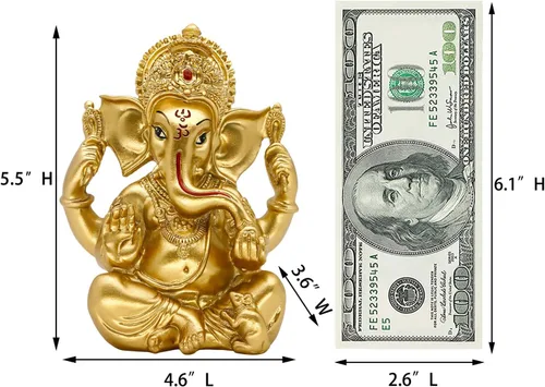 Miniatura 5 de BangBangDa Estatua hindú de Ganesha Diwali Decoración – India Dios Señor Ganesh Ganpati Ídolo indio Hogar Oficina Templo Mandir Puja Decoración