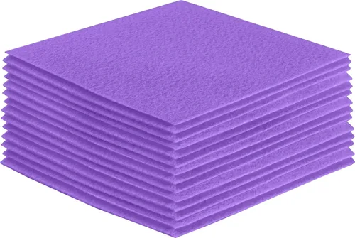 Miniatura 192 de FabricLA Hojas de fieltro acrílico para manualidades, cuadrados de fieltro precortados suaves de 4 x 4 pulgadas (3.9 in x 3.9 in), utiliza hojas