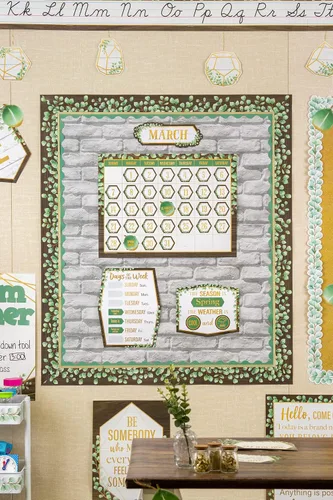 Miniatura 7 de Teacher Created Resources Borde enrollado recto de eucalipto – 50 pies – Decora tablones de anuncios, paredes, escritorios, ventanas, puertas