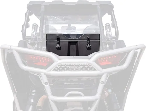 SuperATV Enfriador trasero aislado de alta resistencia/caja de carga para Polaris RZR XP Turbo/XP 4 Turbo (2016+) - Tapa sellada mantiene el hielo