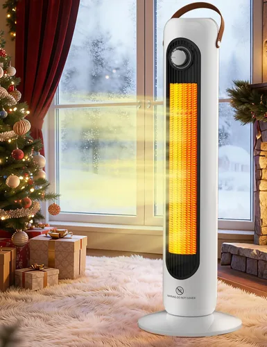 Calentadores de patio para uso al aire libre con 4 modos, calefacción de 350 pies cuadrados en 1S, calentador eléctrico de cerámica PTC de 1500 W,