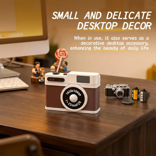 Miniatura 2 de Hub USB C, concentrador USB de 4 puertos con 2 puertos USB-A 2.0 y 2 puertos USB-C, adaptador USB compacto estilo cámara vintage para laptop