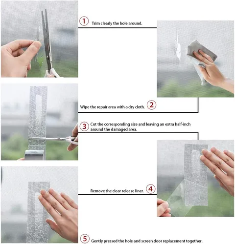 Miniatura 7 de FLYZZZ Kit de reparación de pantalla de ventana, cinta de reparación de pantalla impermeable de 79.4 pulgadas, 3 capas fuerte adhesiva para ventanas
