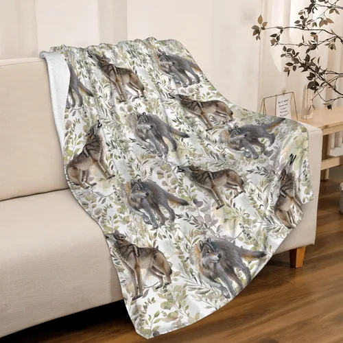 Miniatura 10 de Manta de bebé de hojas de lobo, manta súper suave para niños y niñas, regalos para recién nacidos, acogedora manta de recepción de bebé, manta